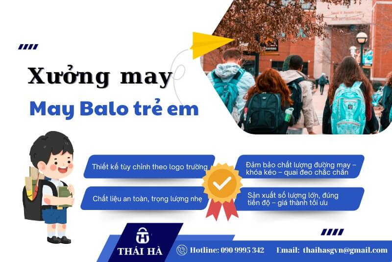 đặt may balo trẻ em tại công ty chuyên sản xuất