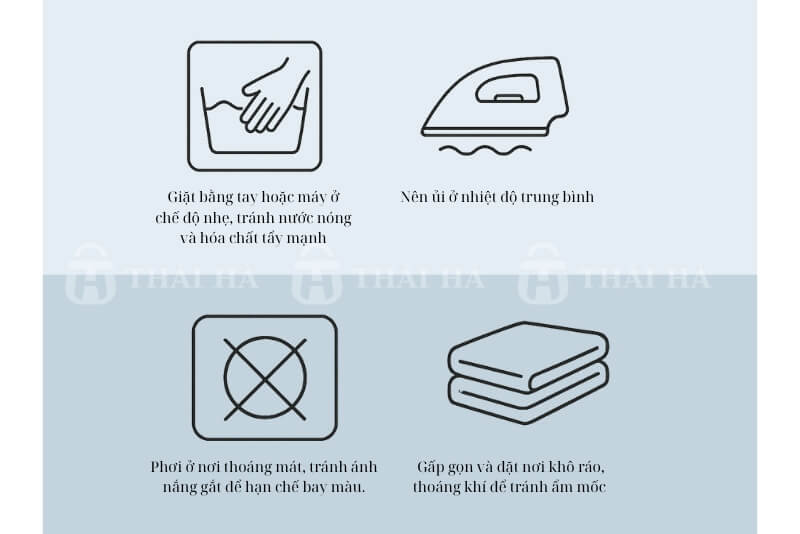 Hướng dẫn bảo quản và giặt giũ vải tole