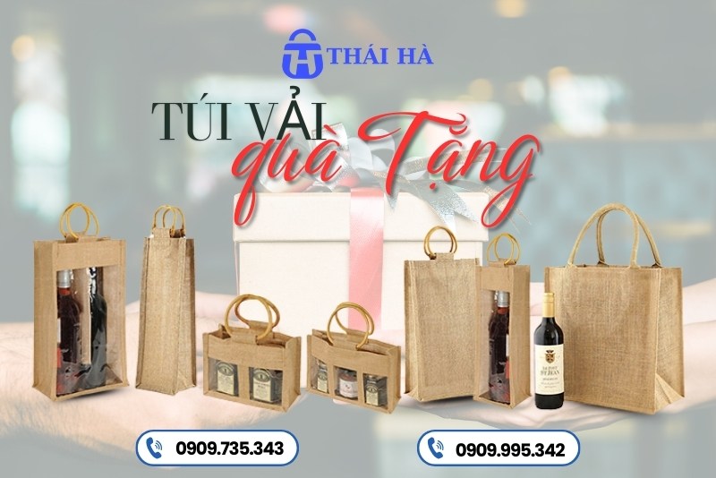 Túi vải đay đựng quà