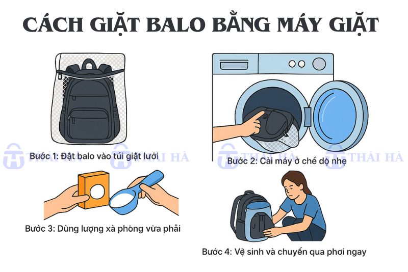 Cách giặt balo bằng máy giặt đúng chuẩn
