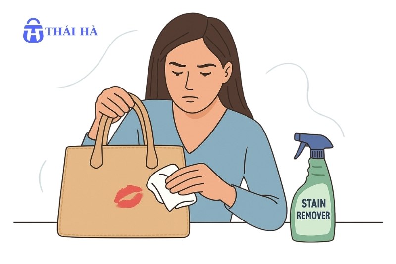 Các cách tẩy vết son trên túi da hiệu quả