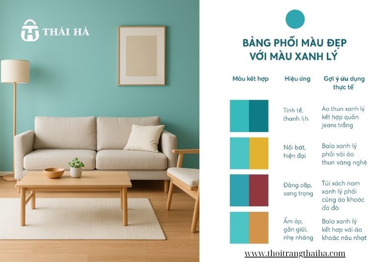 màu xanh lý Màu xanh lý trong thiết kế nội thất và decor