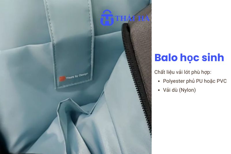 Cách chọn vải lót balo học sinh