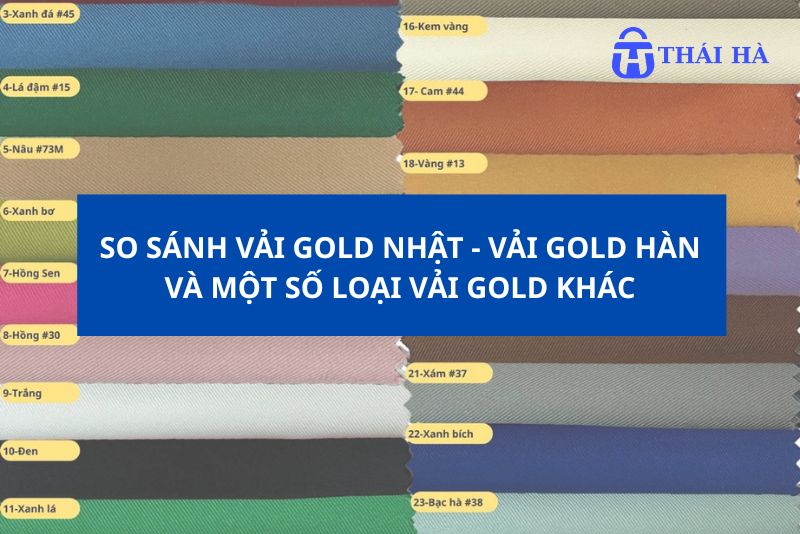 So sánh vải Gold Nhật, Gold Hàn và một số lại vải Gold phổ biến khác