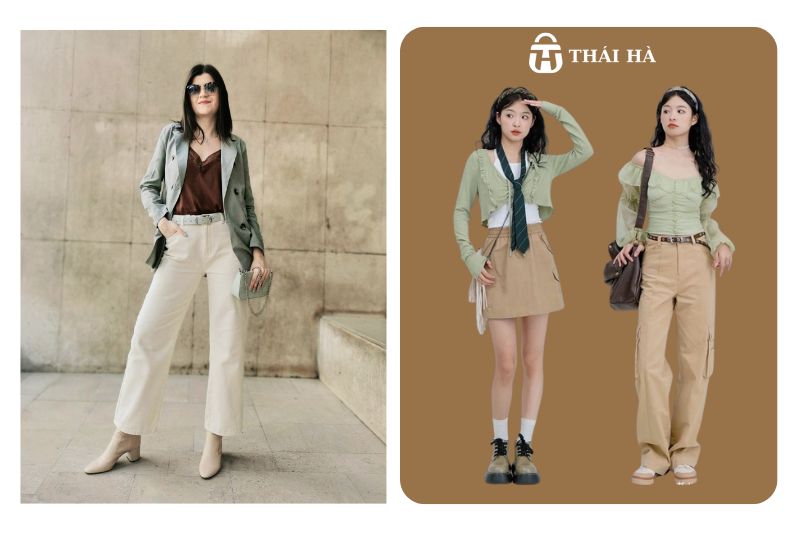 Màu be hợp với màu xanh nhạt
