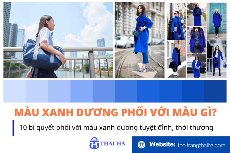 Màu xanh dương phối với màu gì