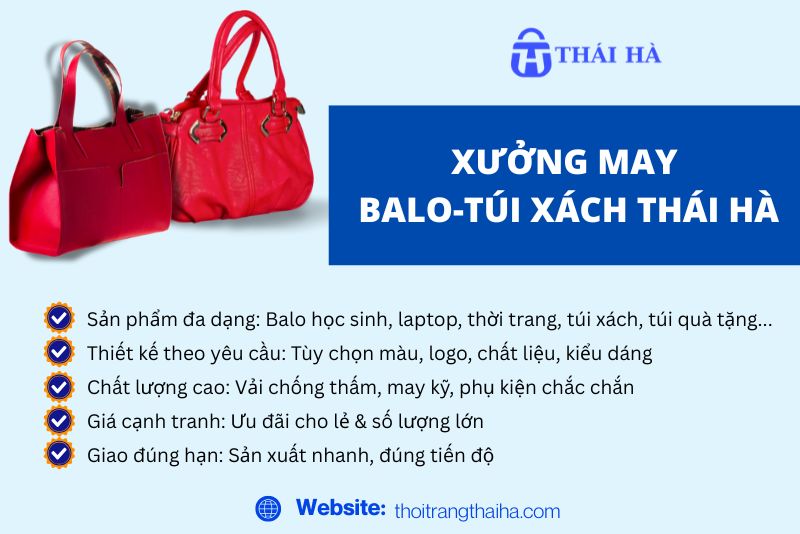 Xưởng may balo túi xách Thái Hà