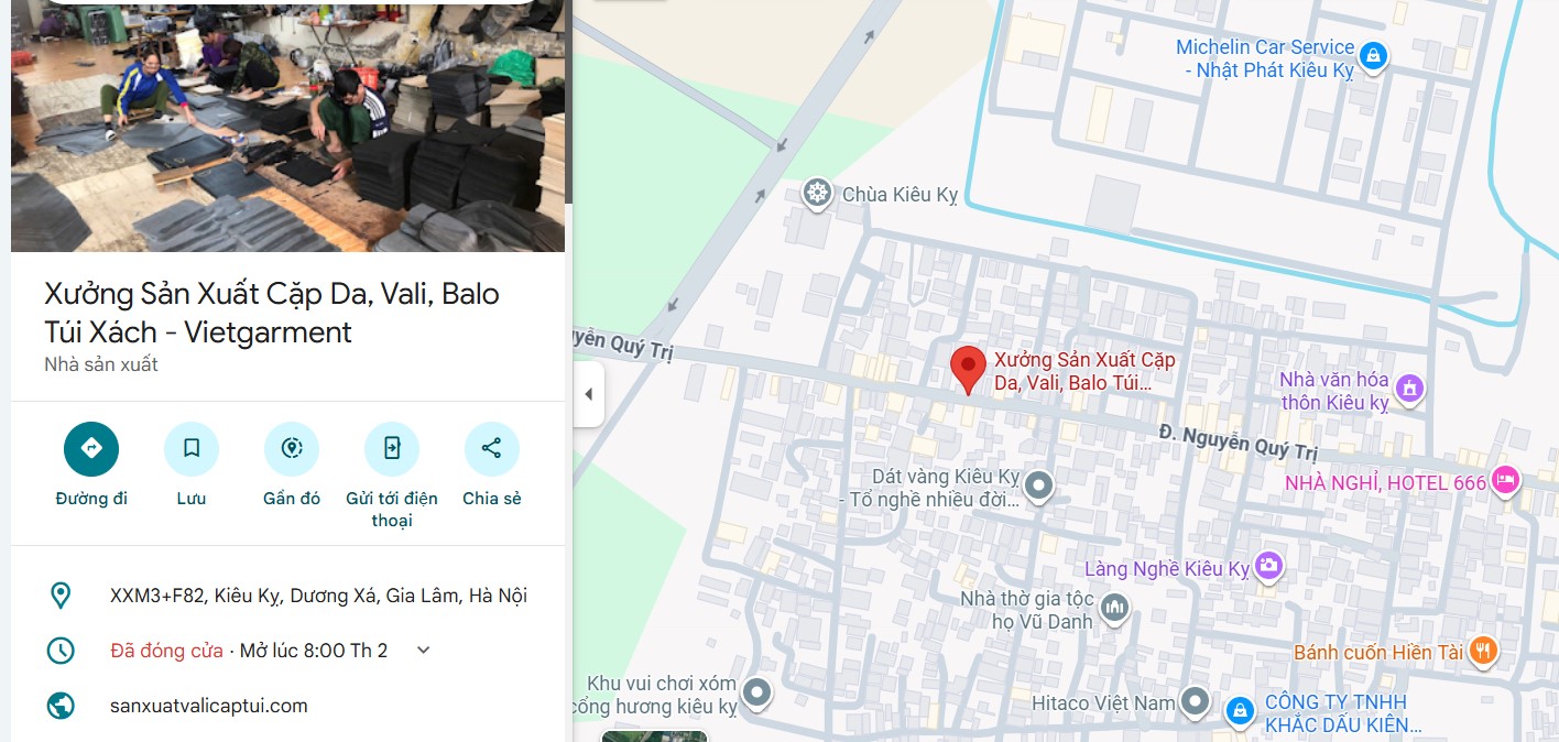 Xưởng may balo Vietgarment (Hà Nội)