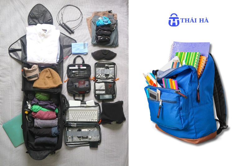 Phân vùng xếp đồ vào balo