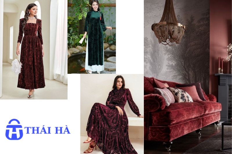 Ứng dụng của vải nhung nổi
