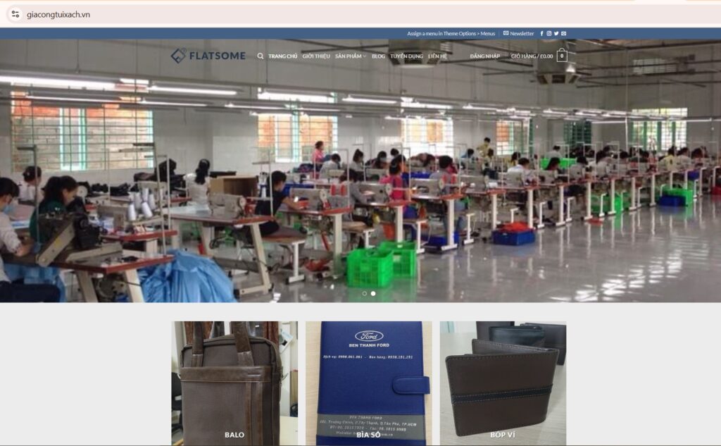 Xưởng may balo Thái Silk quận Bình Tân