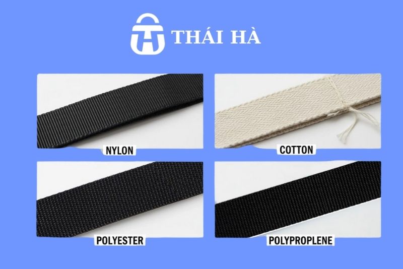 Các chất liệu dây đai may balo phổ biến