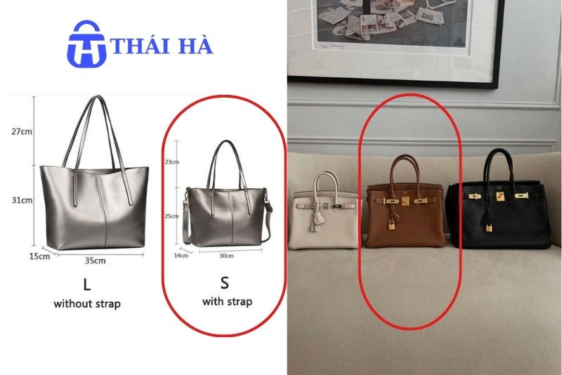 Giải đáp về các kích thước của túi size 30