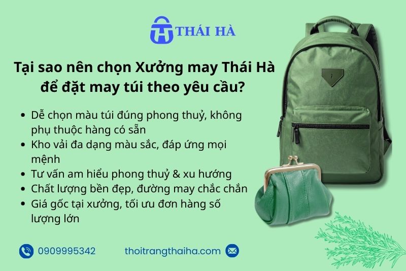 Tại sao chọn xưởng may Thái Hà để đặt may túi theo yêu cầu