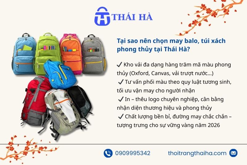 Chọn may balo hợp mệnh tại Thái Hà