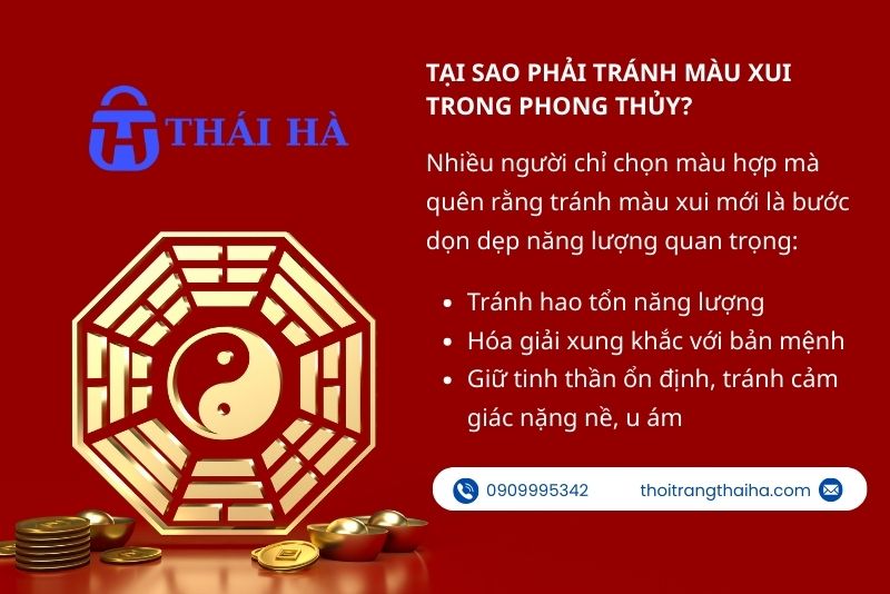 Tại sao phải tránh màu xui trong phong thuỷ
