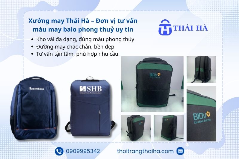 Xưởng may Thái Hà sản xuất balo doanh nghiệp