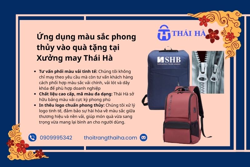 Ứng dụng màu sắc phong thuỷ tại xưởng may Thái Hà