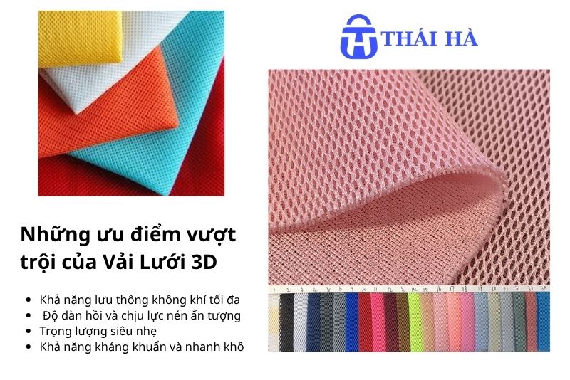 Ưu điểm của vải Air-Mesh 3D