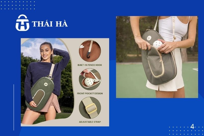 Chất liệu may túi pickleball bằng vải Polyester
