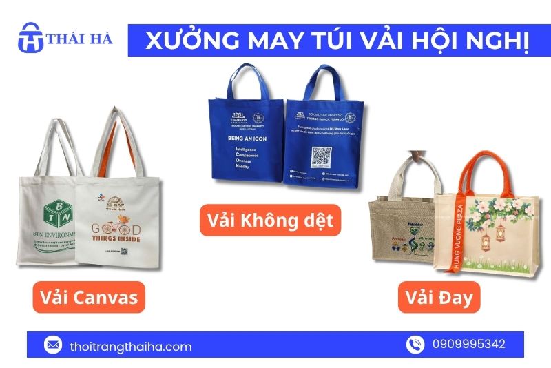 Các chất liệu may túi vải phổ biến