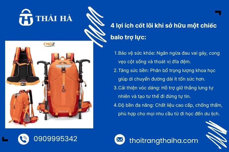 Lợi ích khi sở hữu một chiếc balo trợ lực