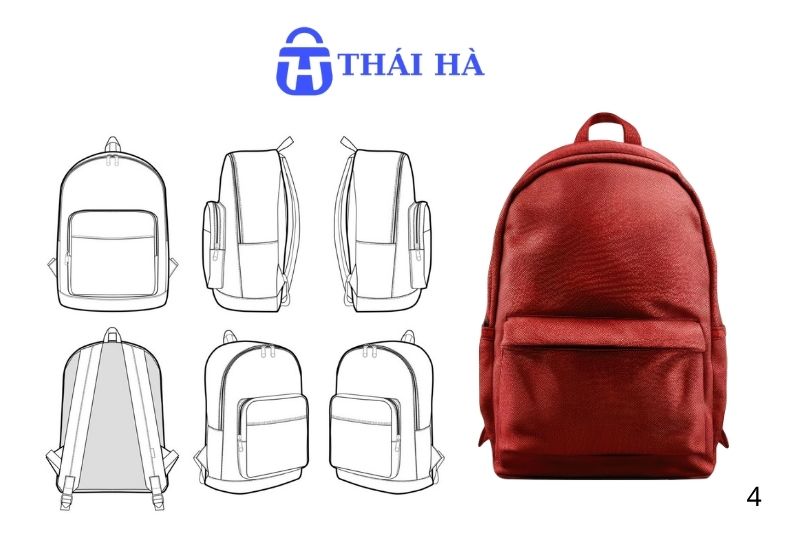 Lỗi may balo về form dáng và độ cân đối