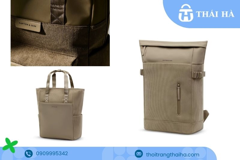Xu hướng balo nữ vải nhung kẻ