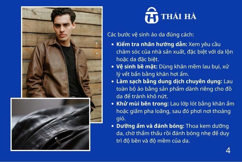 Quy trình các 5 bước giặt áo da