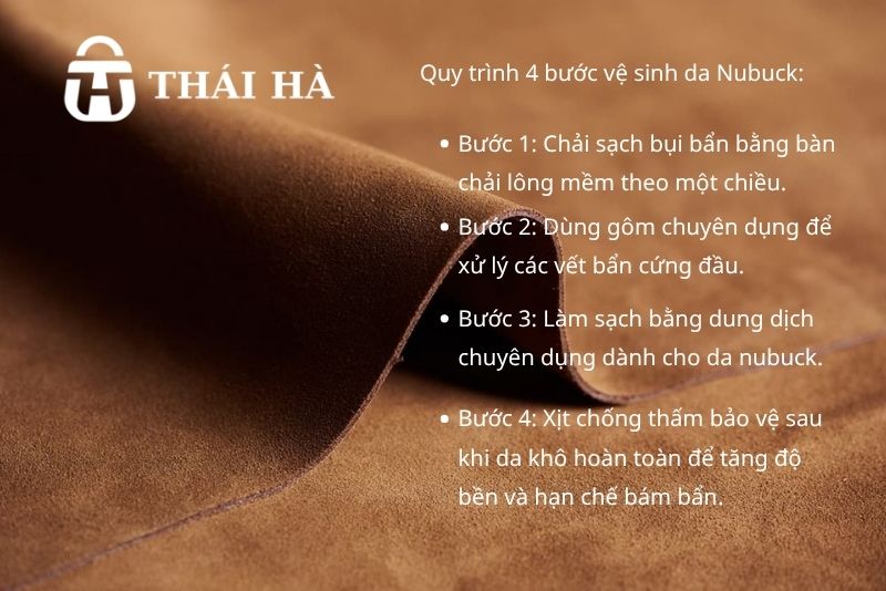 Quy trình vệ sinh da nubuck
