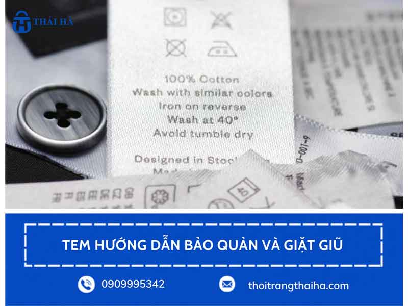 Tem hướng dẫn bảo quản và giặt giũ in balo đúng cách