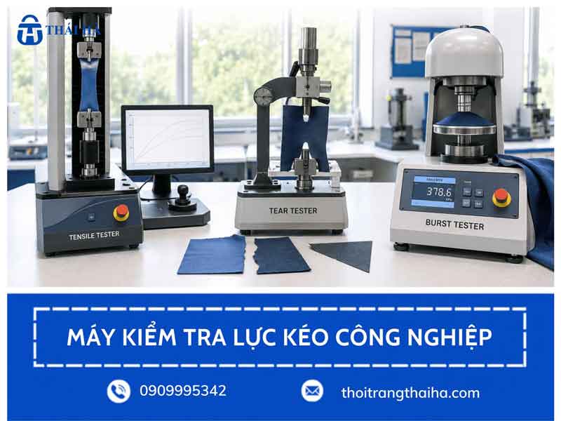 Máy kiểm tra lực kéo giãn vải công nghiệp