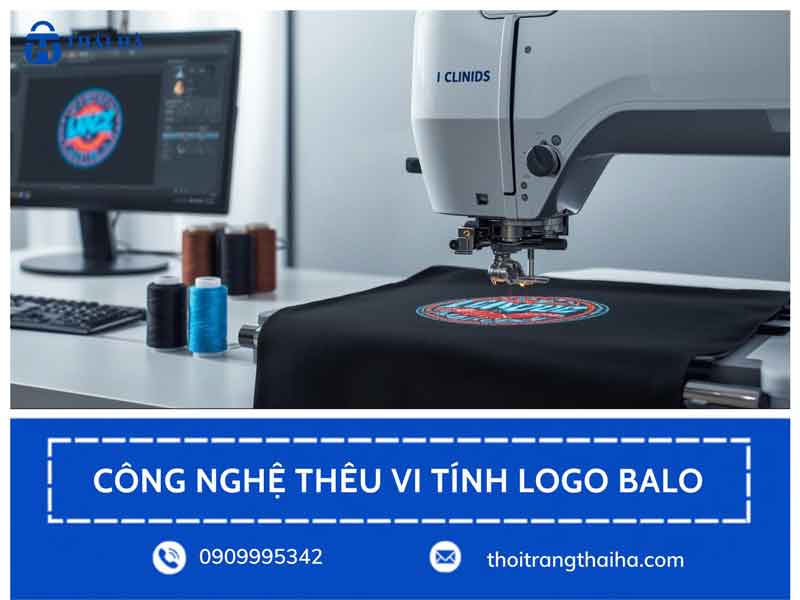 Công nghệ thêu vi tính logo balo B2B