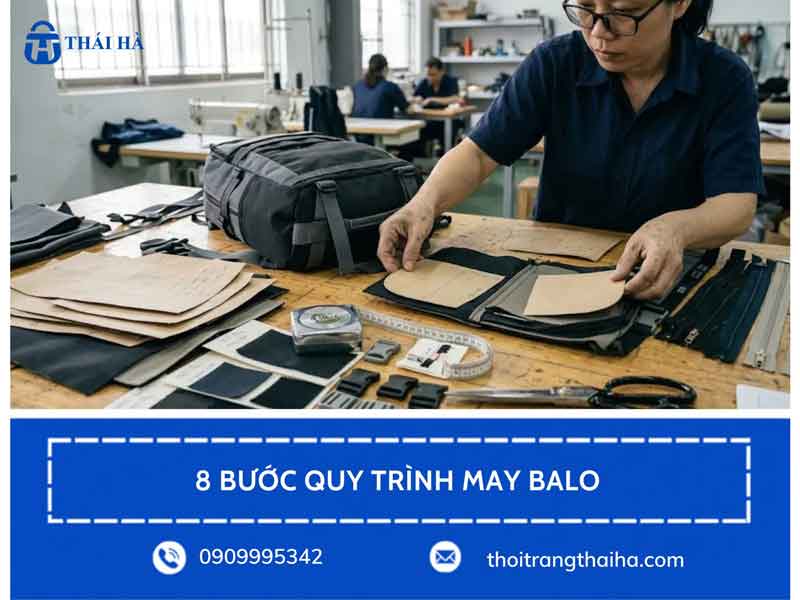 Dây chuyền sản xuất balo Thái Hà đạt chuẩn xuất khẩu