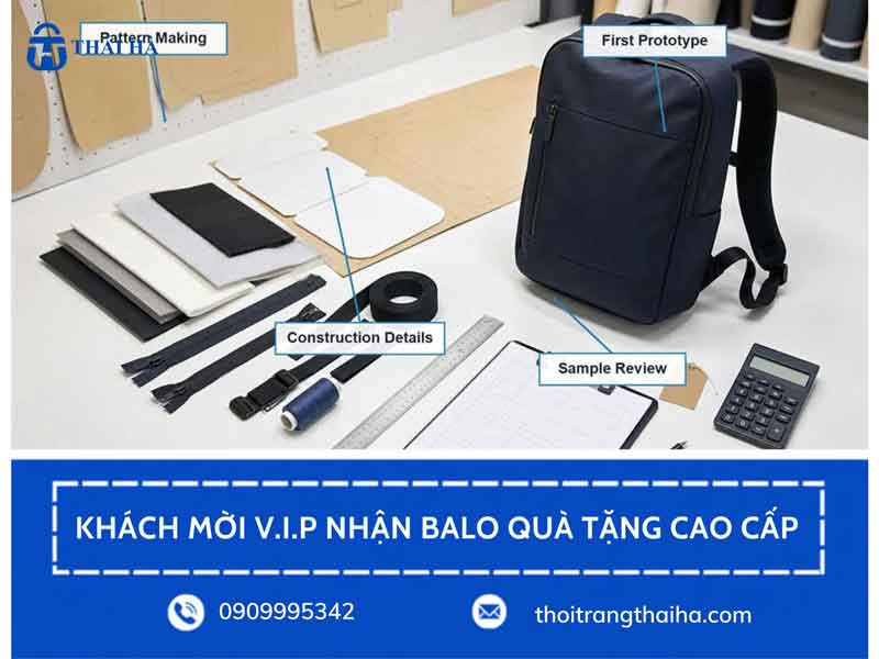 Khách mời V.I.P nhận balo quà tặng cao cấp