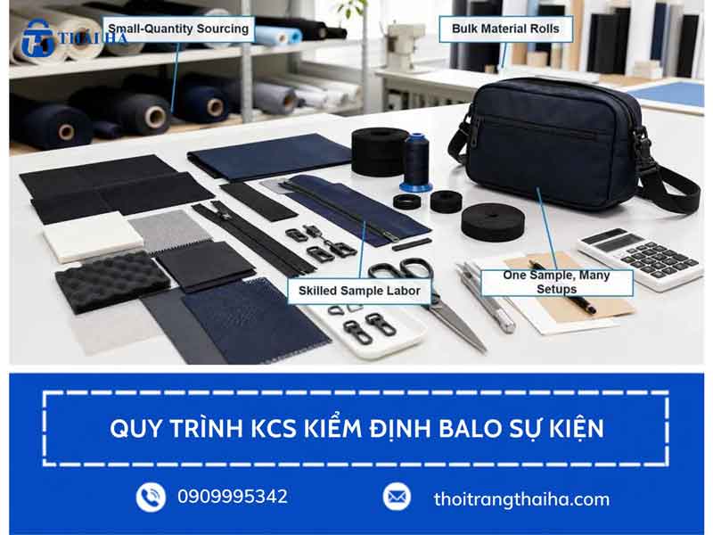 Quy trình KCS kiểm định balo sự kiện