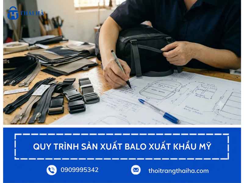 Công nhân may đánh bọ ziczac 3 lớp balo