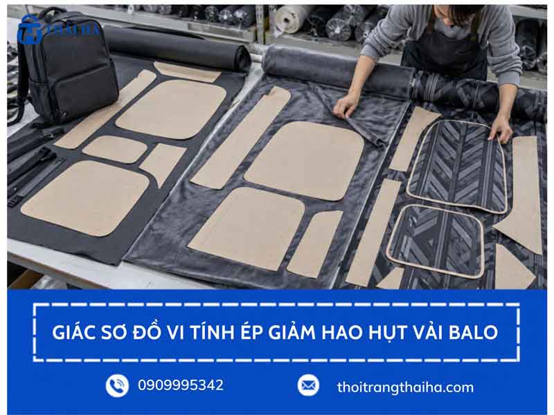 Giác sơ đồ vi tính ép giảm hao hụt vải balo