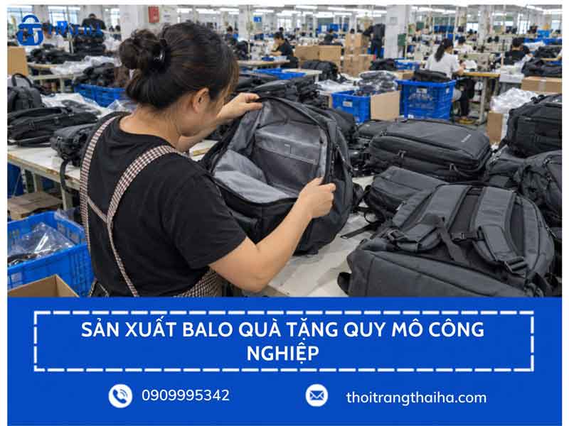 Sản xuất balo quà tặng quy mô công nghiệp tại Thái Hà
