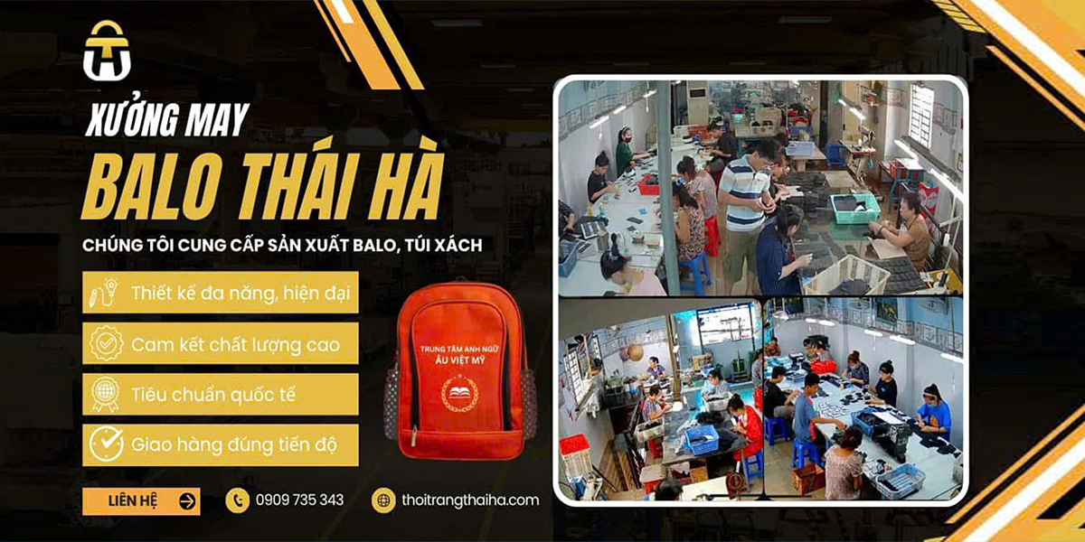 Xưởng may balo túi xách chuyên sỉ - Thái Hà