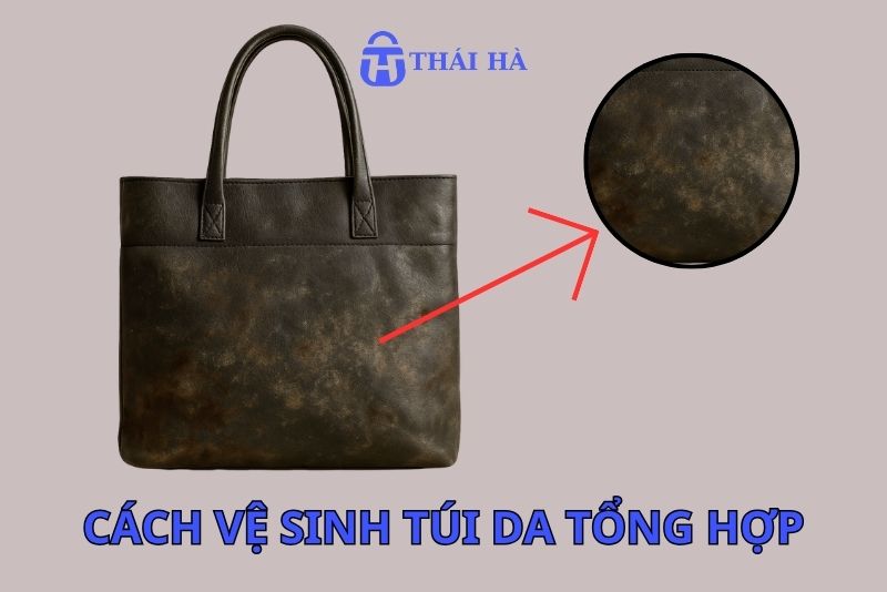 Cách vệ sinh túi da tổng hợp đơn giản