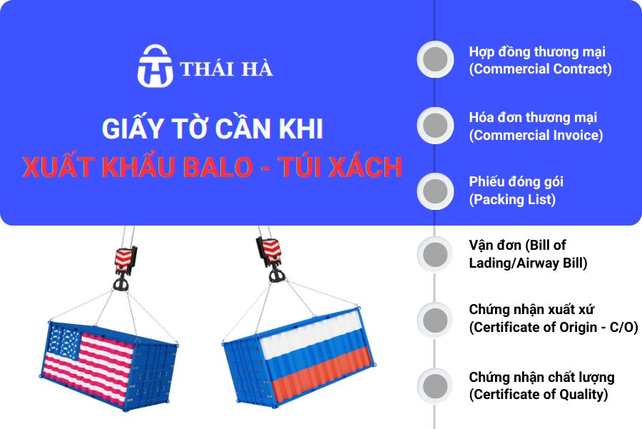 Giấy tờ cần có khi xuất khẩu balo