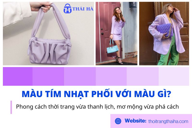 Màu tím nhạt phối với màu gì