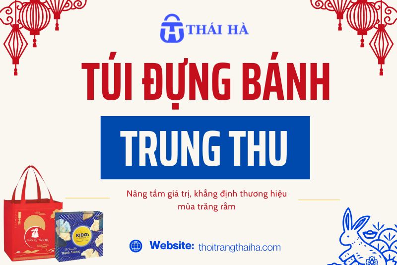 Túi đựng bánh trung thu vải Xưởng Thái Hà