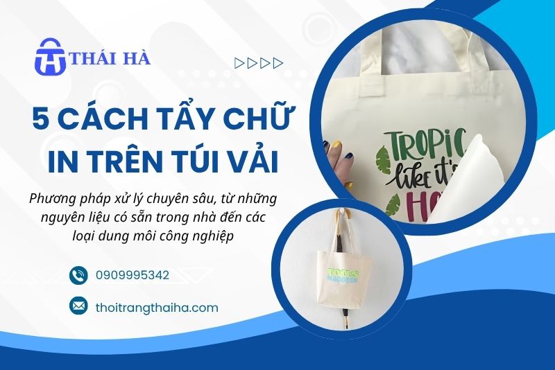 6 Cách tẩy chữ in trên túi vải