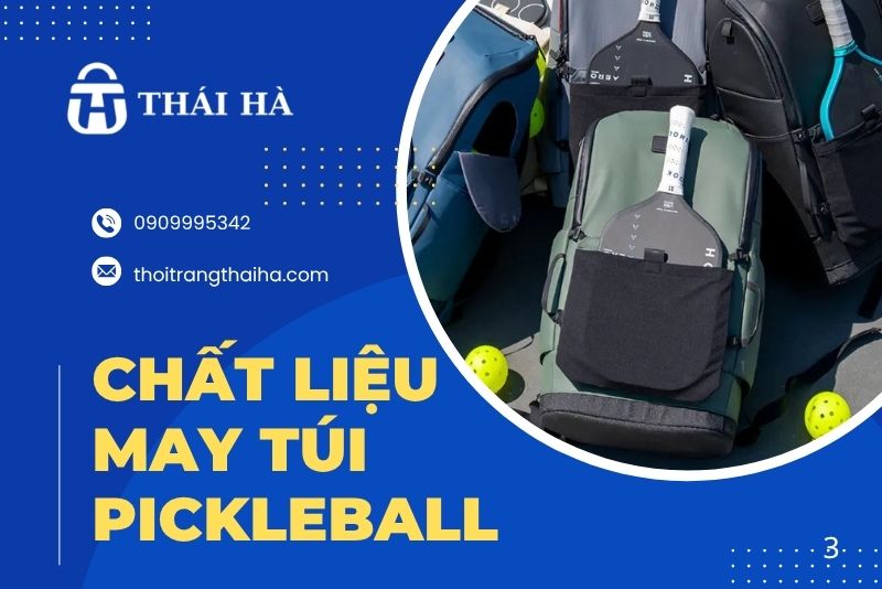 Chất liệu may túi pickleball và những tiêu chuẩn quan trọng trong sản xuất