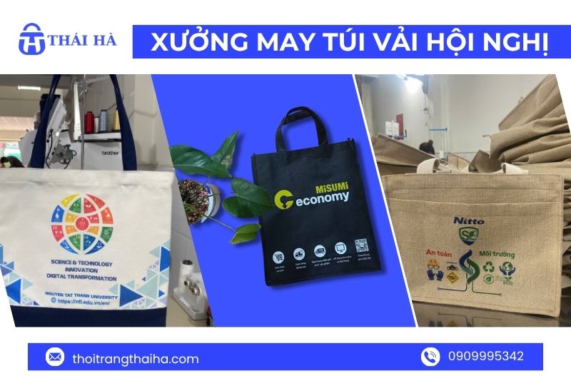 Xưởng may túi vải hội nghị