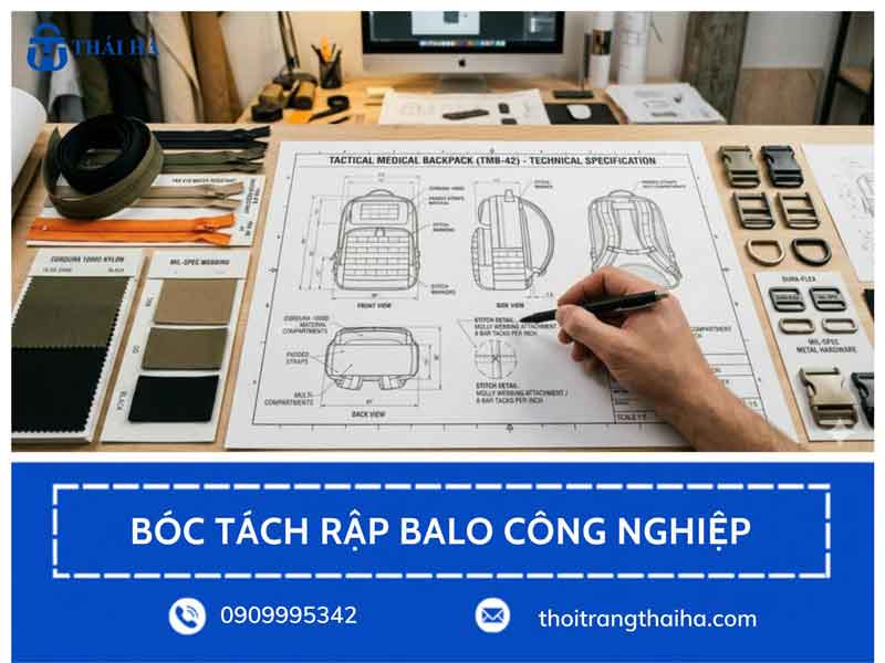 Kỹ thuật viên bóc tách rập balo công nghiệp
